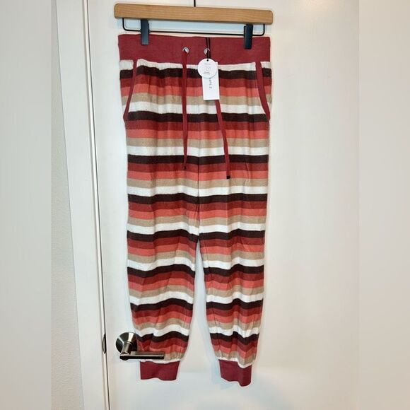 NWT Z Supply The Rainbow Stripe Cropped Jogger in Rust XS - Picture 4 of 7